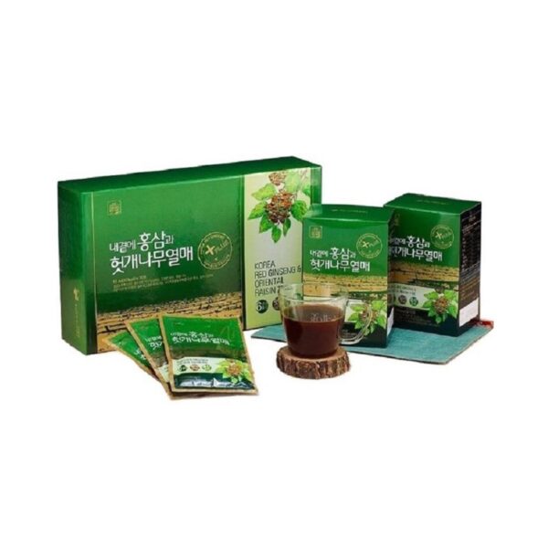 Nước hồng sâm bổ gan Daedong Hàn Quốc hộp 30 gói * 50ml (Korea Red Ginseng & Oriental Raisin Tree)