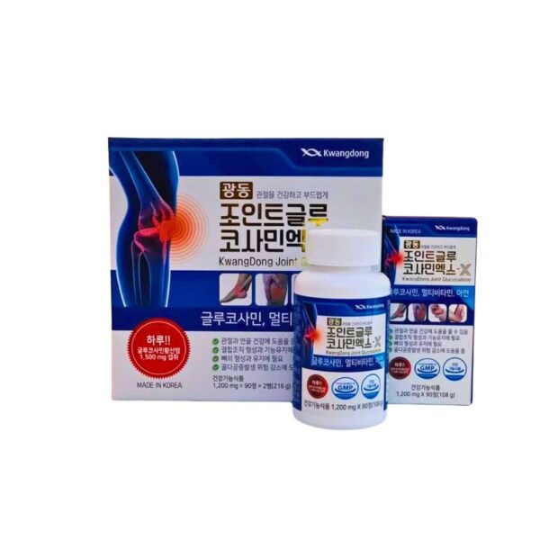 Viên uống bổ khớp KwangDong Hàn Quốc hộp 2 lọ * 90 viên (Joint Glucosamin 2000)