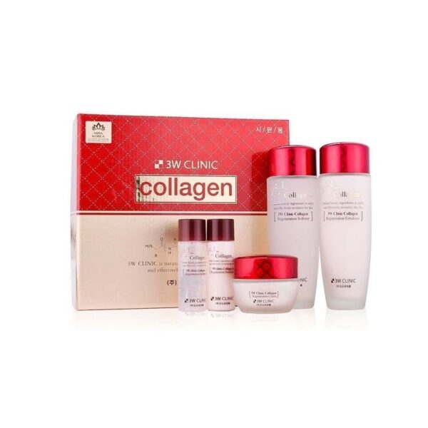 Bộ dưỡng trắng da 3W đỏ Clinic Collagen Skin Care