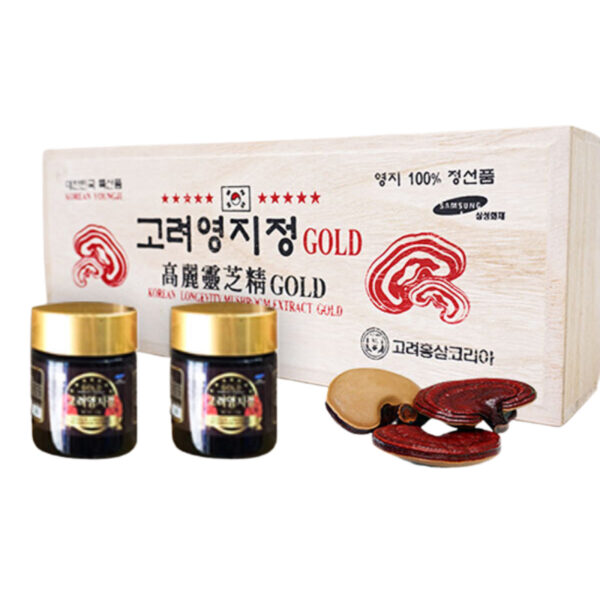 Cao Linh Chi Youngji Hàn Quốc hộp trắng 3 lọ * 120g = 360g (Korean Longevity Mushroom Extract Gold)