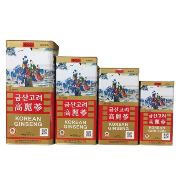 Hồng Sâm củ khô WOOSHIN Hàn Quốc hộp 300g loại 10 củ (WOOSHIN Korean Ginseng)