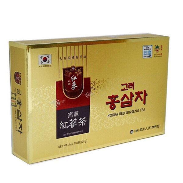 Trà Hồng Sâm Hàn Quốc Red Ginseng Tea hộp vàng 100 gói x 3g