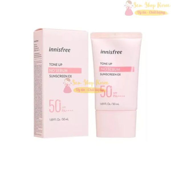 Kem Chống Nắng Innisfree Màu Hồng Tone Up No Sebum 50ml